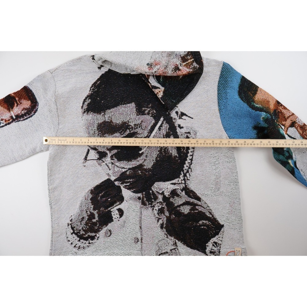 Brand X Studios Pop Smoke Tapestry Hoodie Gray Graphic XXL NWT - Picture 6 of 8